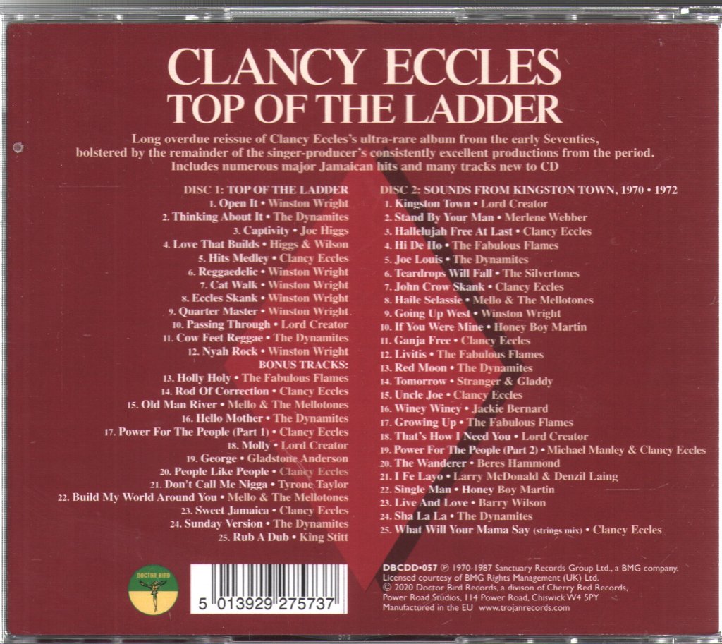 Clancy Eccles - Top Of The Ladder - Double Cd