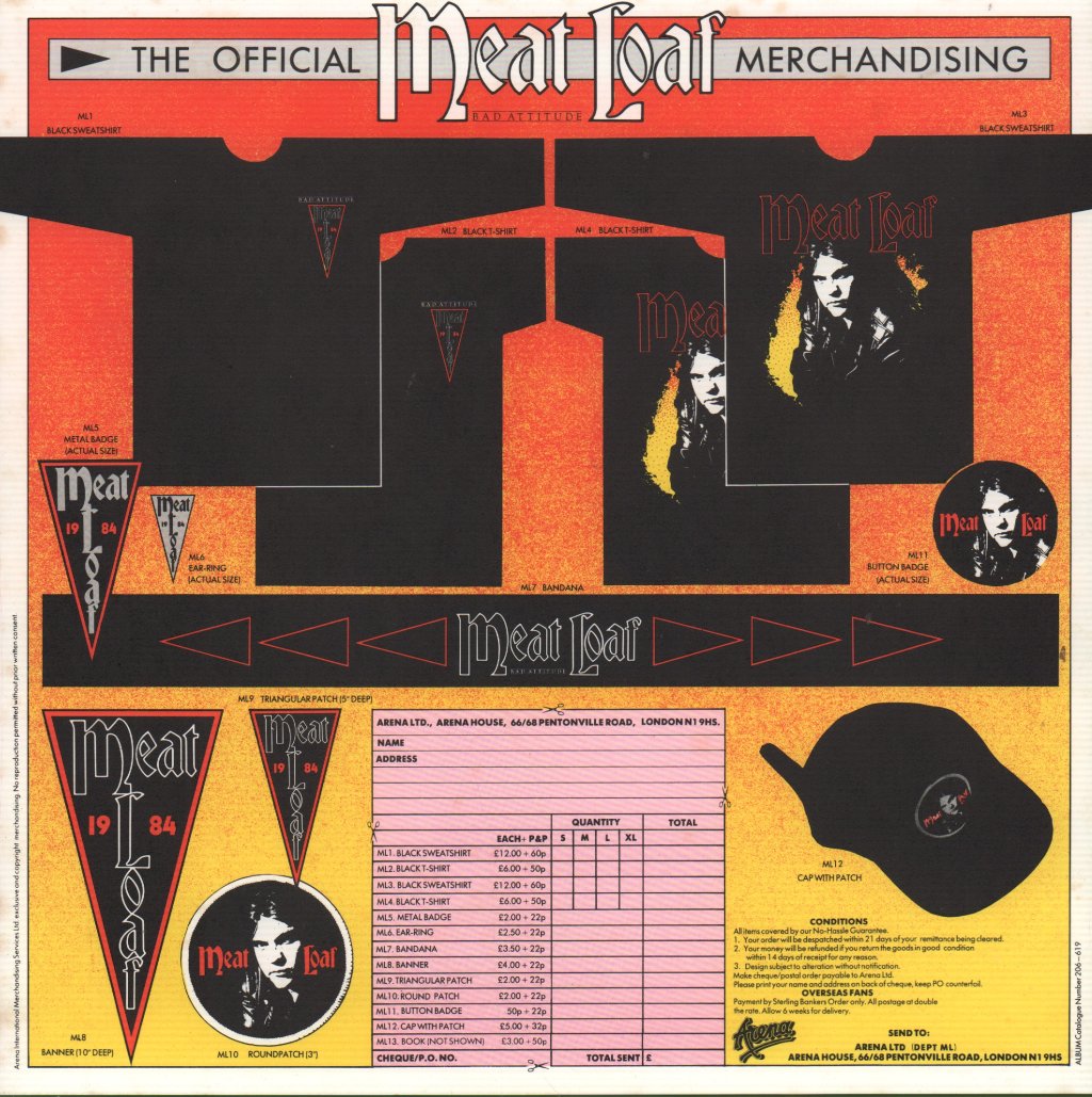 Meat Loaf - Bad Attitude - Lp