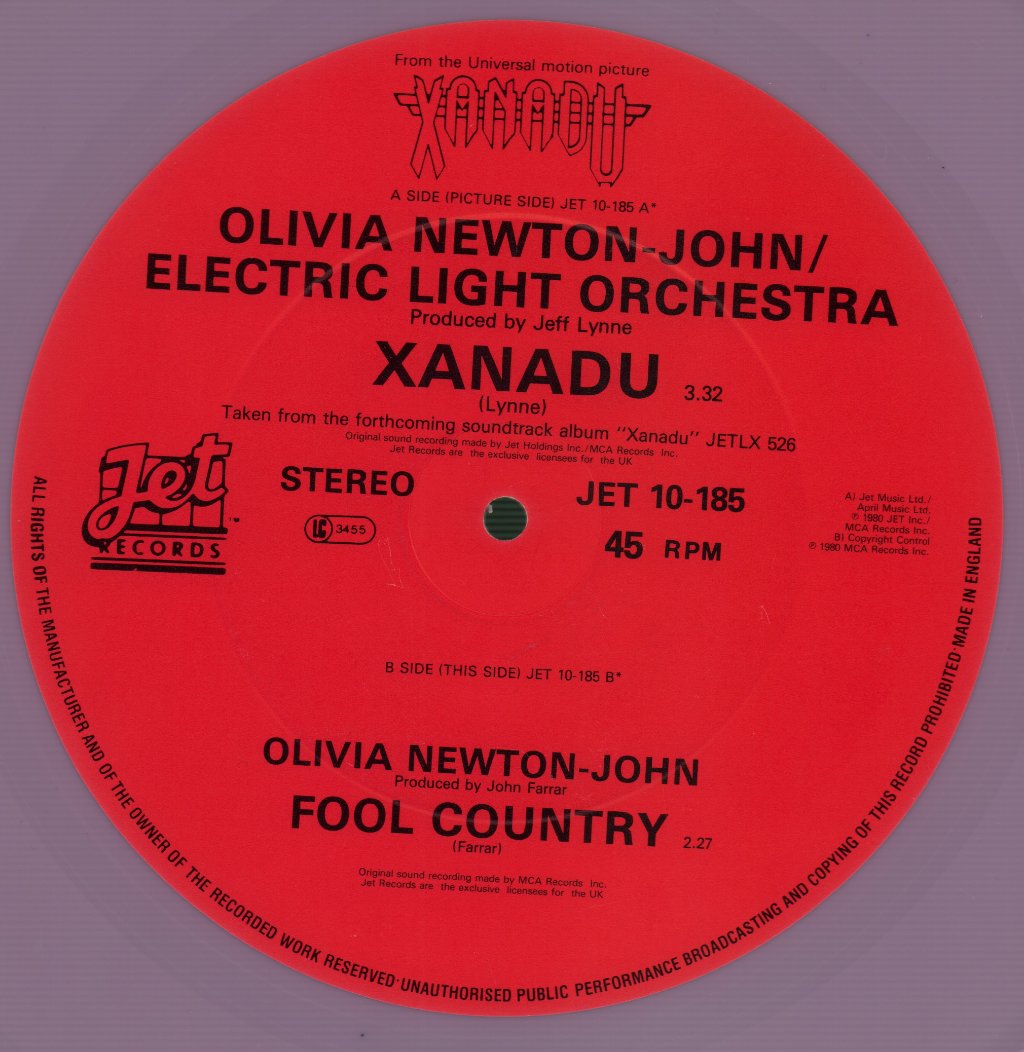 Olivia Newton John / Elo - Xanadu - 10 Inch