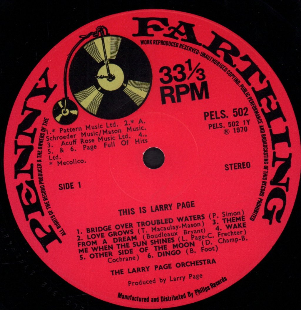 Larry Page Orchestra - This Is Larry Page - Lp