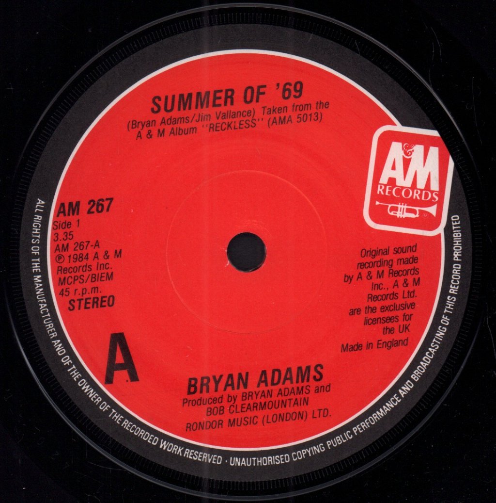 Bryan Adams - Summer Of 69 - 7 Inch