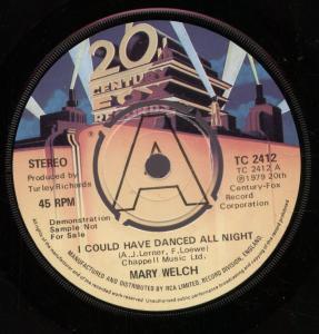 Mary Welch - I Could Have Danced All Night - 7 Inch