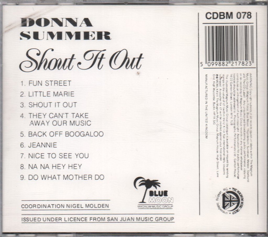 Donna Summer - Shout It Out - Cd