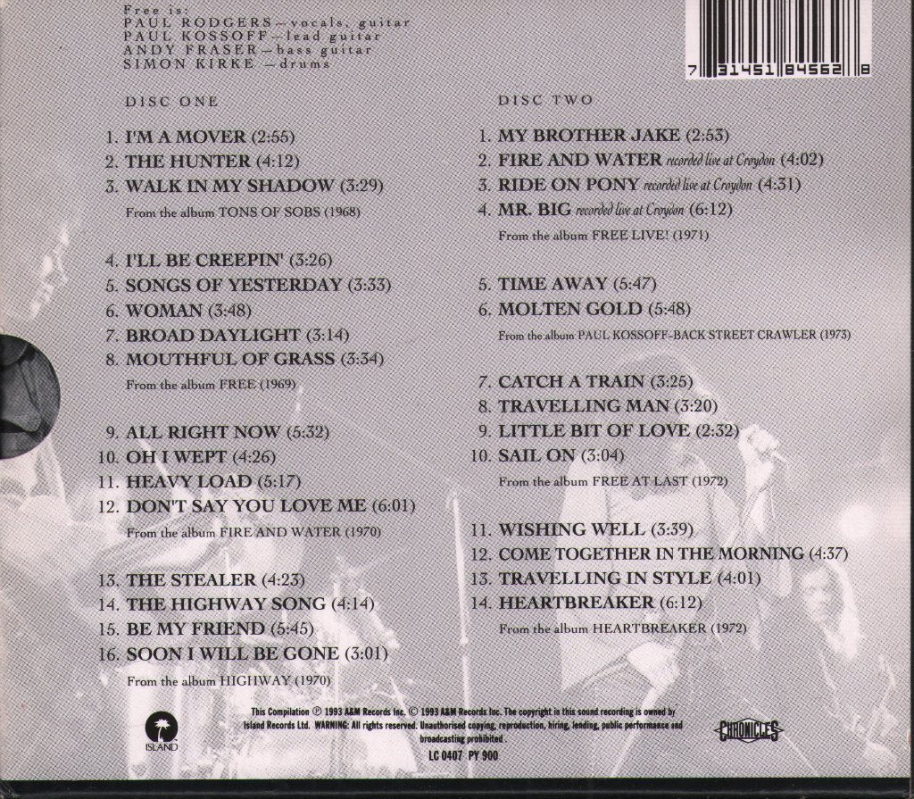 Free - Molten Gold: The Anthology - Cd Set