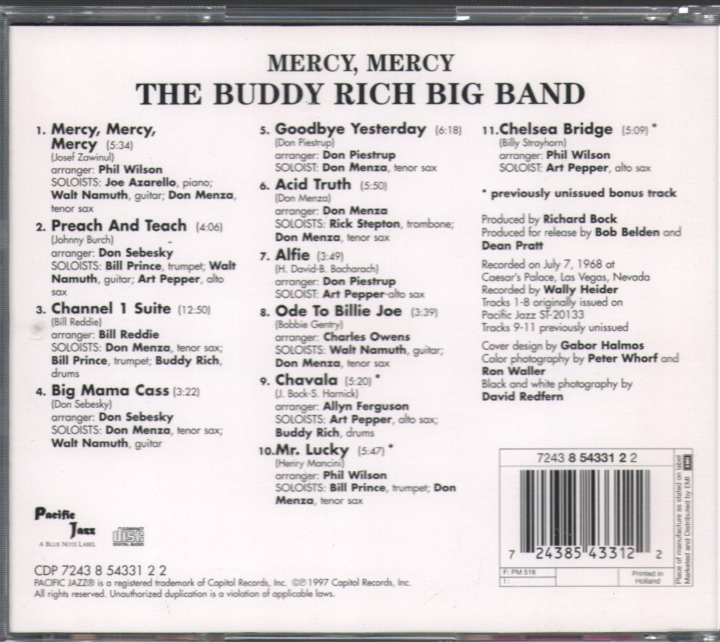 Buddy Rich Big Band - Mercy Mercy - Cd