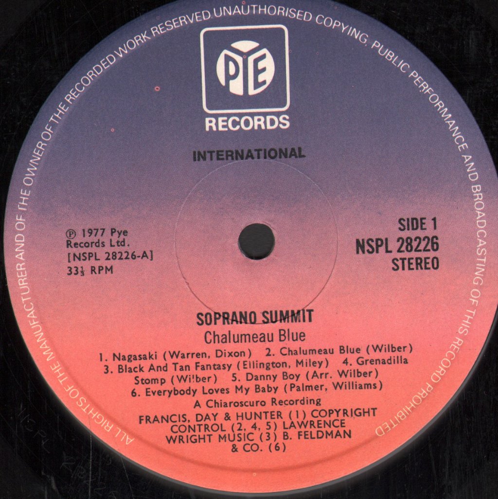 Soprano Summit - Chalumeau Blue - Lp