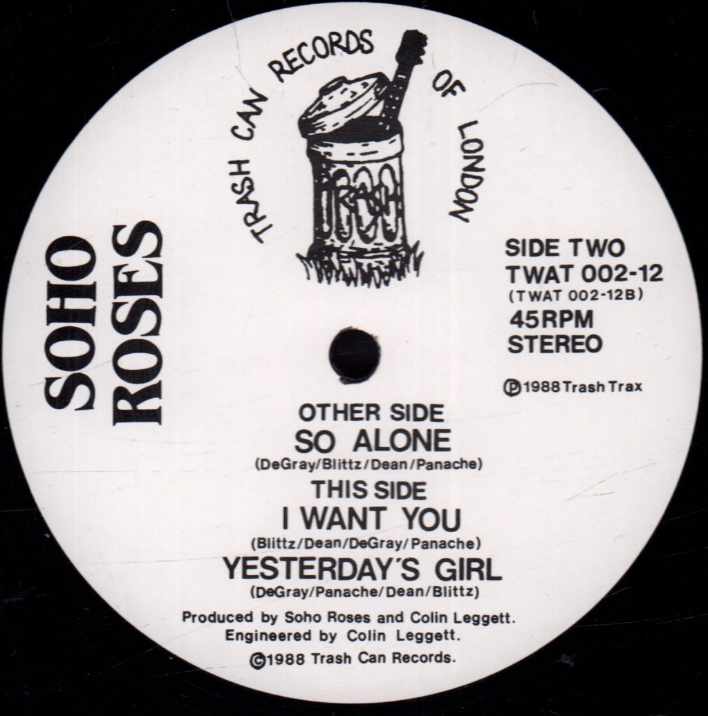 Soho Roses - So Alone - 12 Inch