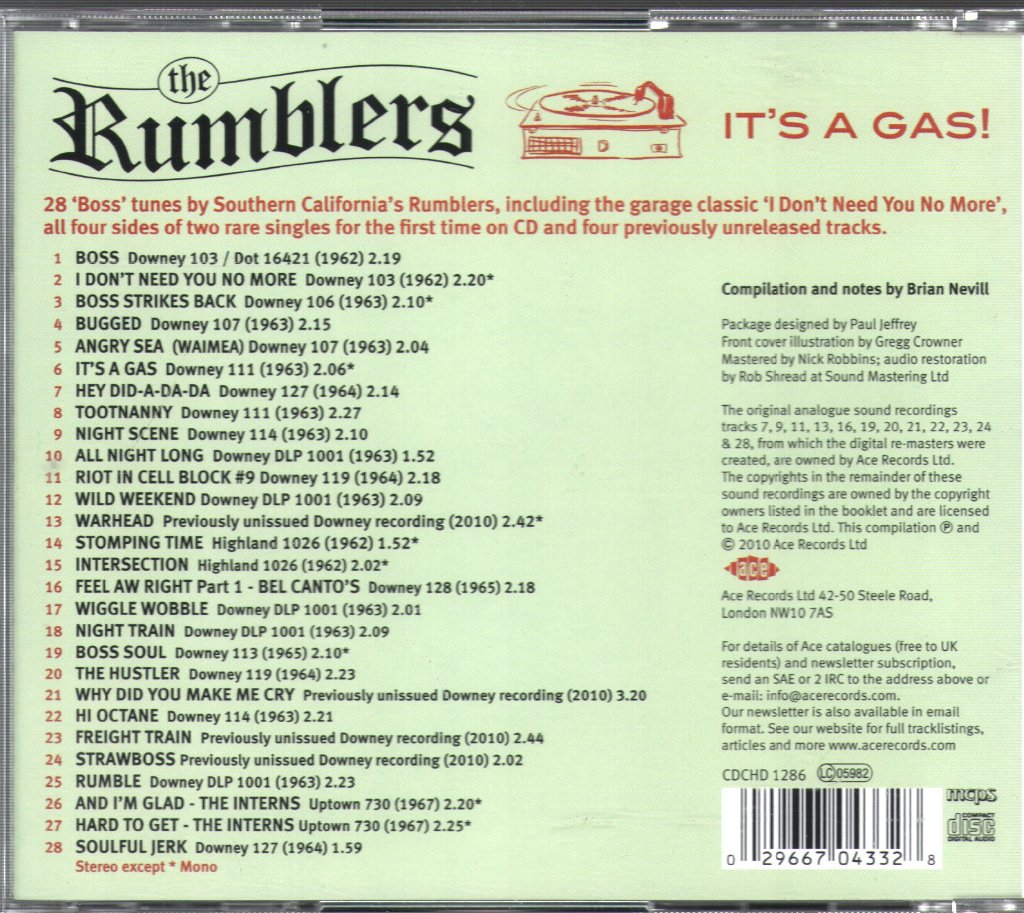 Rumblers - It's A Gas! - Cd