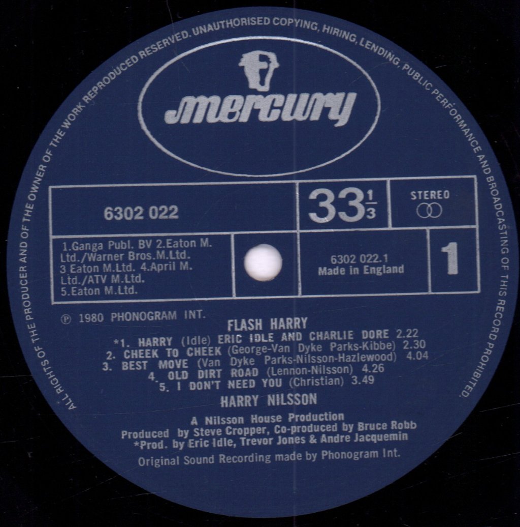 Harry Nilsson - Flash Harry - Lp