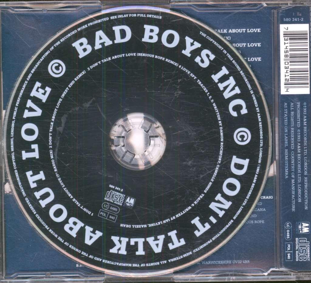 Bad Boys Inc - Don't Talk About Love - Cd