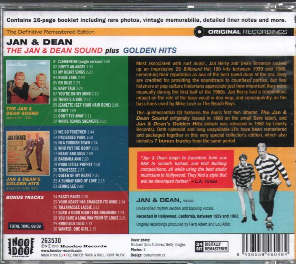 Jan & Dean - Jan & Dean Sound + Jan & Dean's Golden Hits - Cd