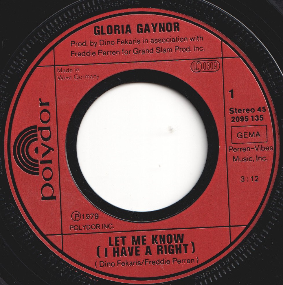 Gloria Gaynor - Let Me Know - 7 Inch