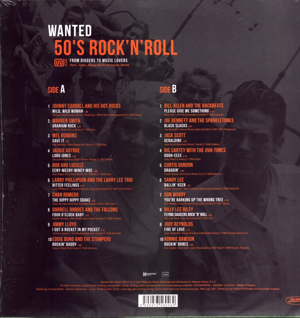 Various Artists - Wanted 50's Rock'N'Roll - Lp