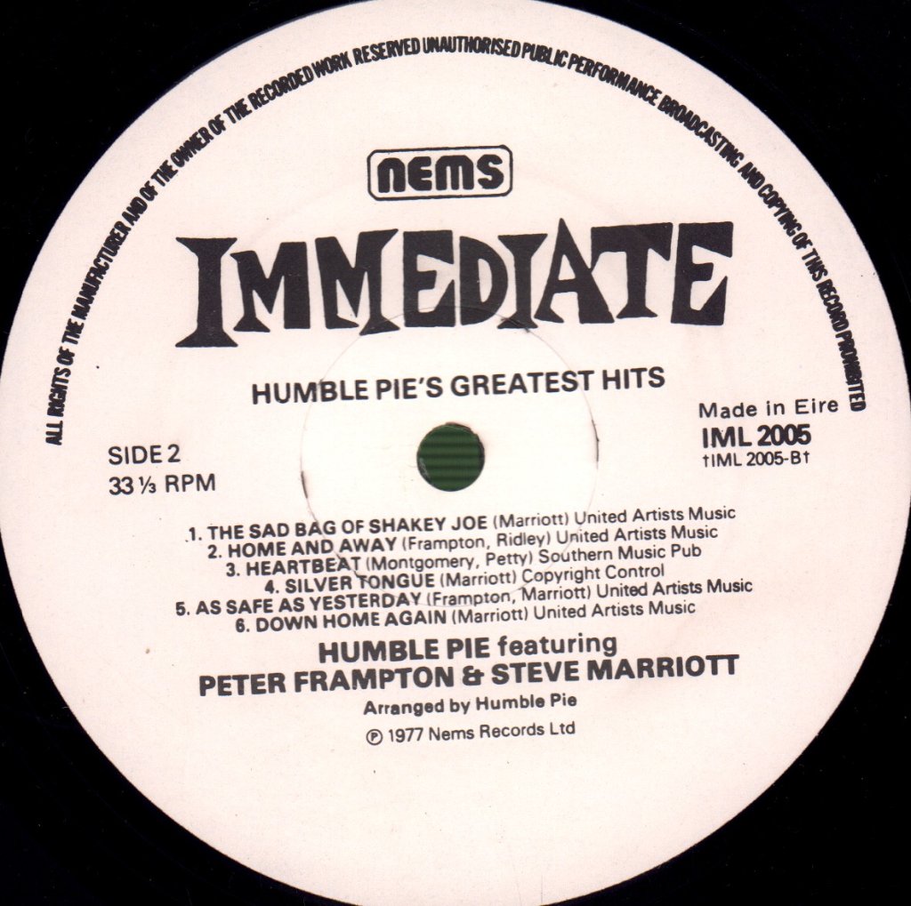 Humble Pie - Greatest Hits - Lp