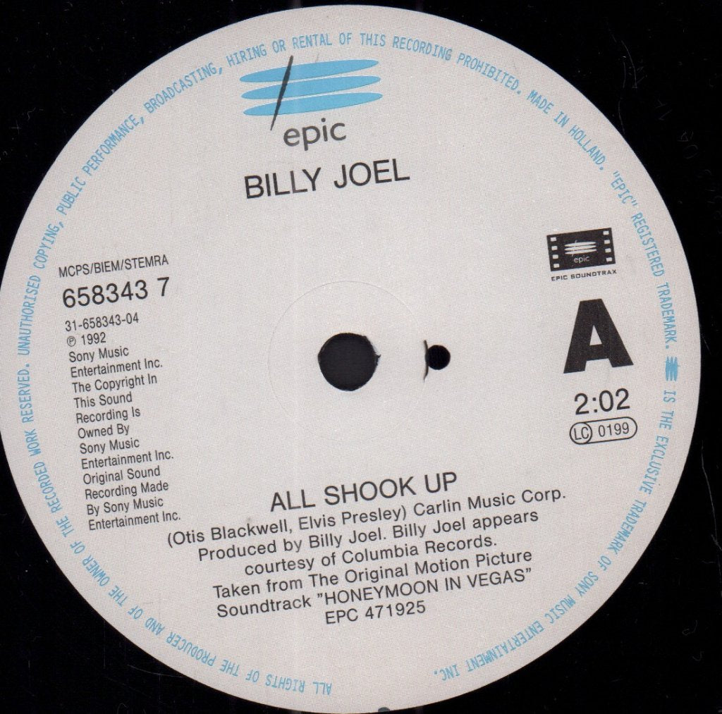 Billy Joel - All Shook Up - 7 Inch