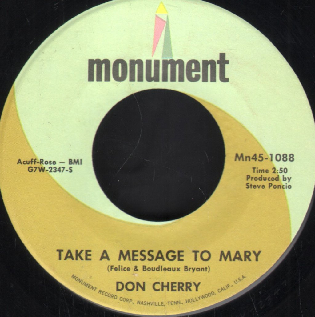 Don Cherry (Country) - In My Youth - 7 Inch