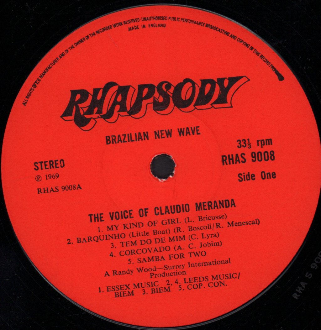 Claudio Meranda - Brazilian New Wave - Lp