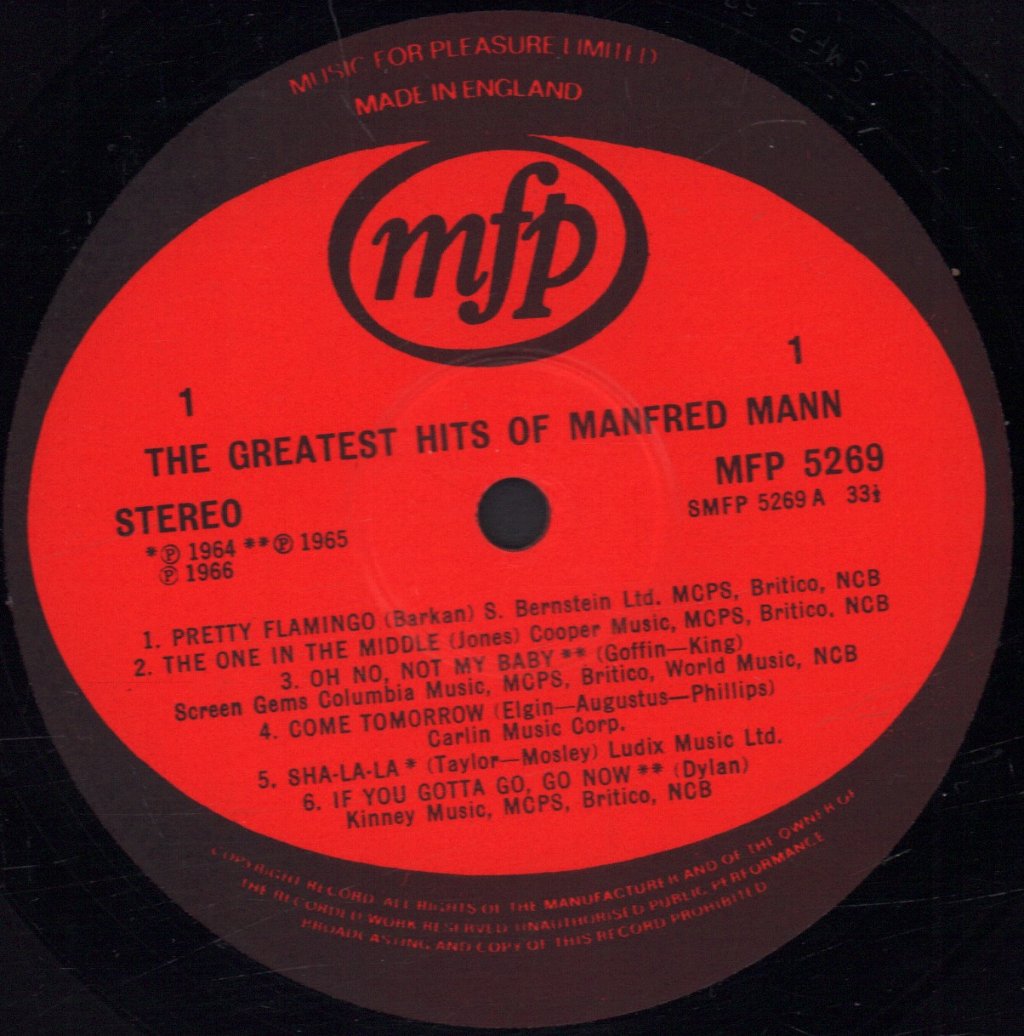 Manfred Mann - Greatest - Lp