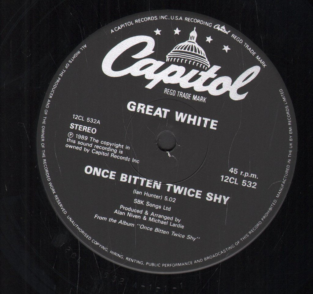 Great White - Once Bitten Twice Shy - 12 Inch