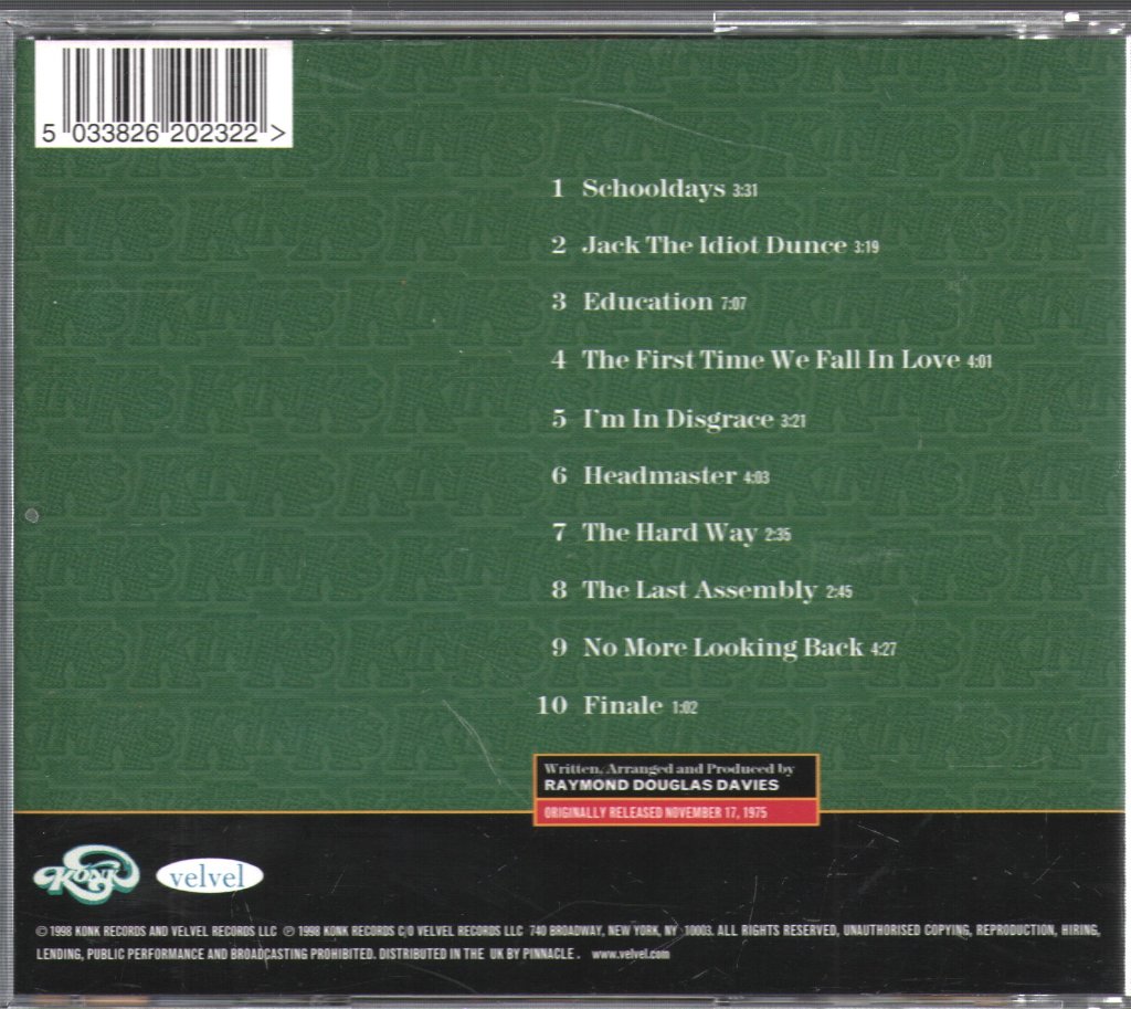 Kinks - Schoolboys In Disgrace - Cd
