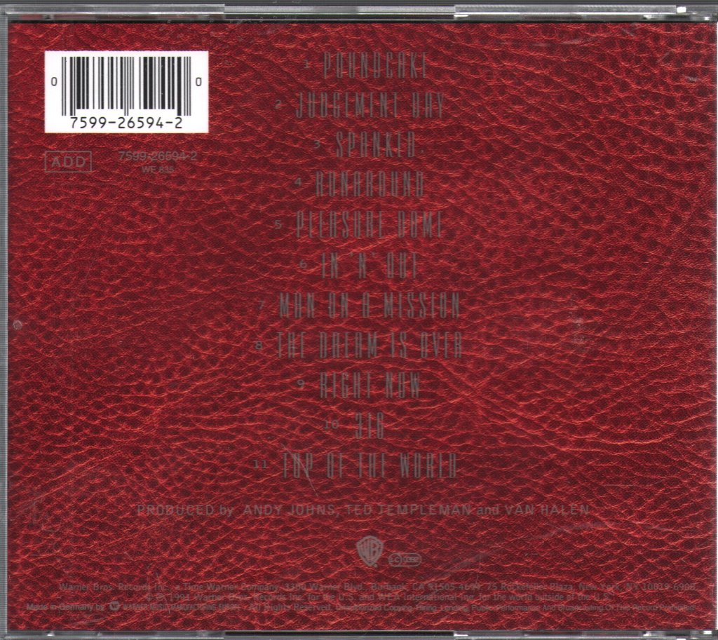Van Halen - For Unlawful Carnal Knowledge - Cd