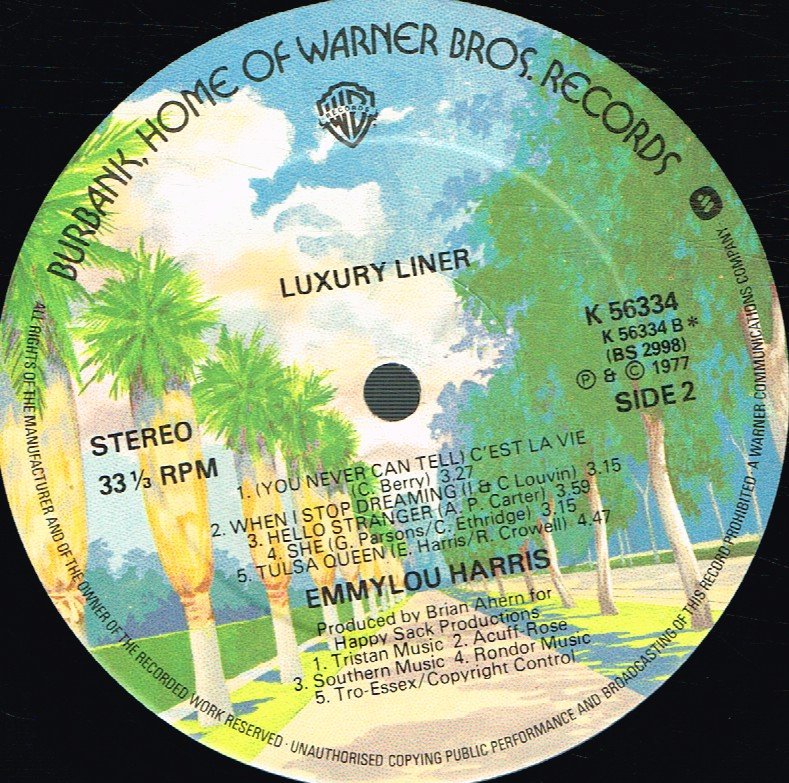 Emmylou Harris - Luxury Liner - Lp