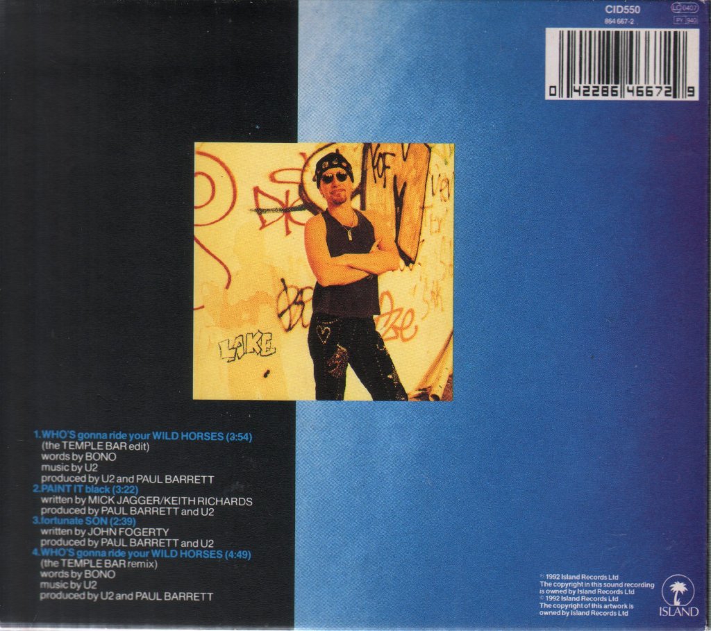 U2 - Who's Gonna Ride Your Wild Horses - Cd
