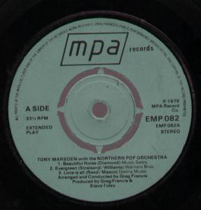 Tony Marsden With The Northern Pop Orchestra - Beautiful Noise - 7 Inch