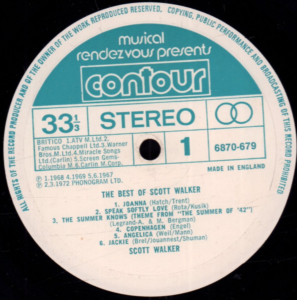 Scott Walker - Best Of - Lp