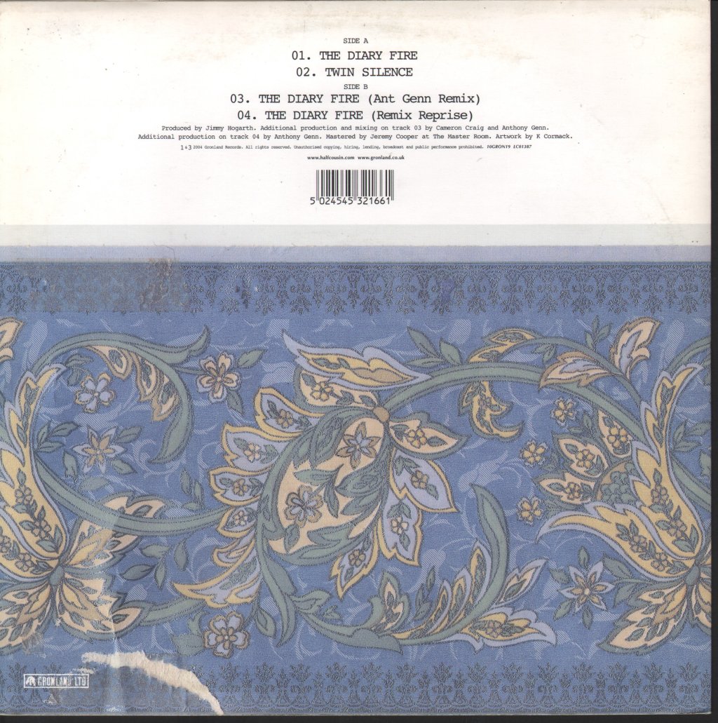 Half Cousin - Diary Fire EP - 10 Inch
