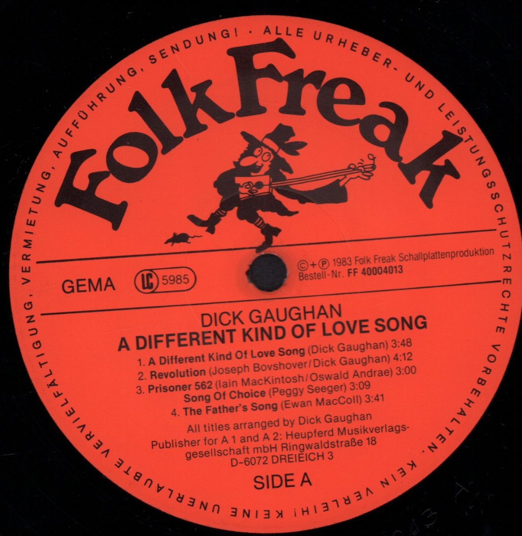 Dick Gaughan - A Different Kind Of Love Song - Lp