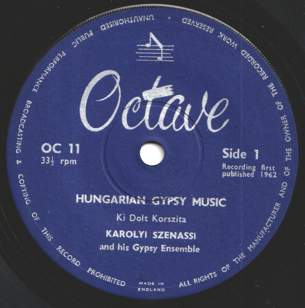 Karolyi Szenassi And His Gypsy Ensemble - Hungarian Gypsy Music - 7 Inch