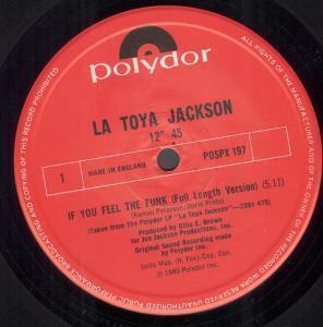 La Toya Jackson - If You Feel The Funk - 12 Inch
