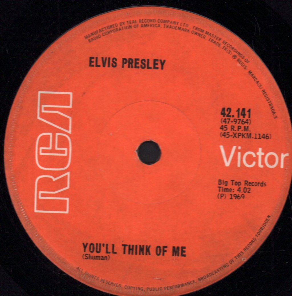 Elvis Presley - Suspicious Minds - 7 Inch