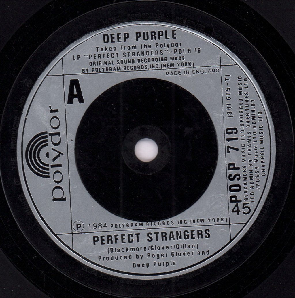 Deep Purple - Perfect Strangers - 7 Inch