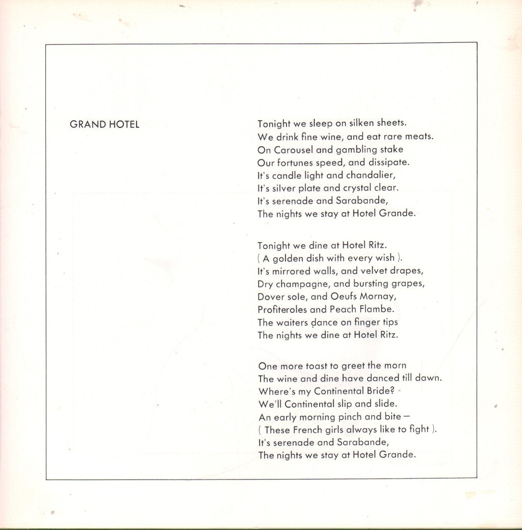 Procol Harum - Grand Hotel - Lp