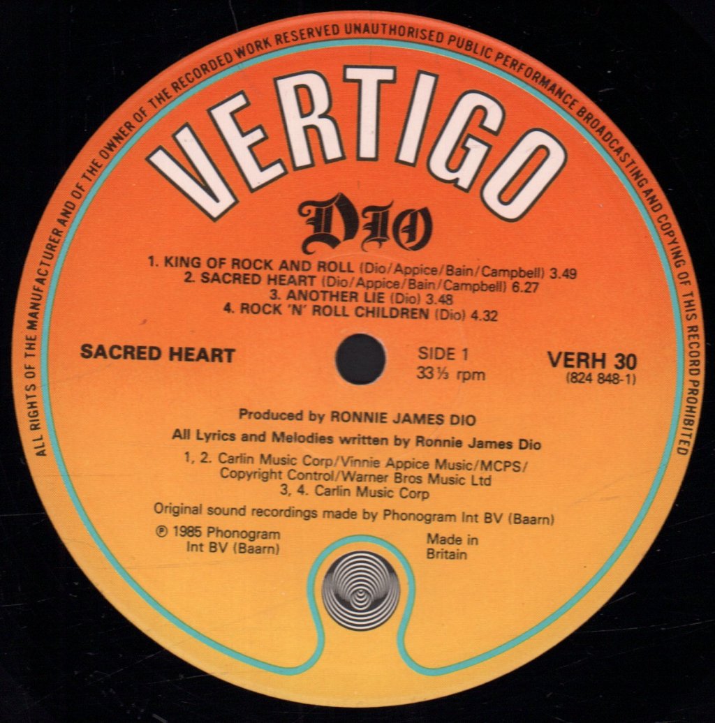 Dio - Sacred Heart - Lp