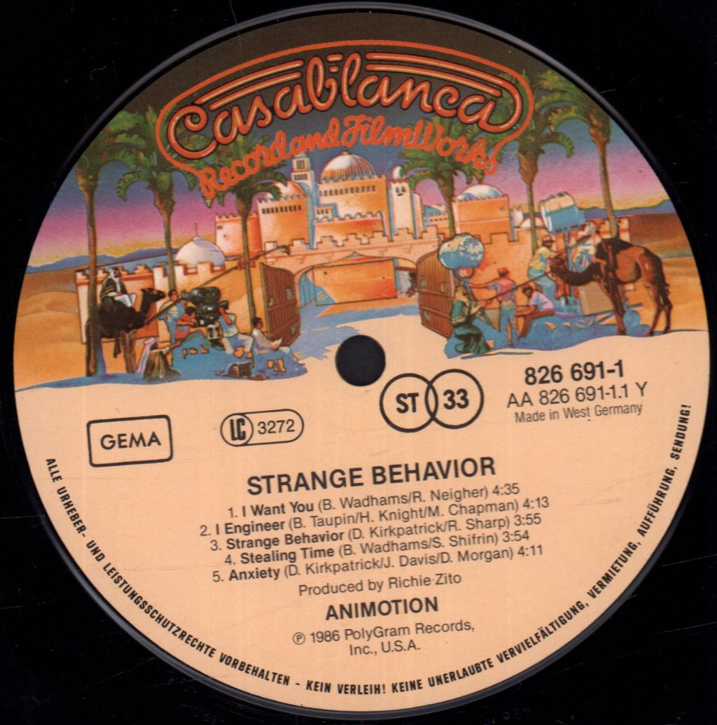 Animotion - Strange Behavior - Lp
