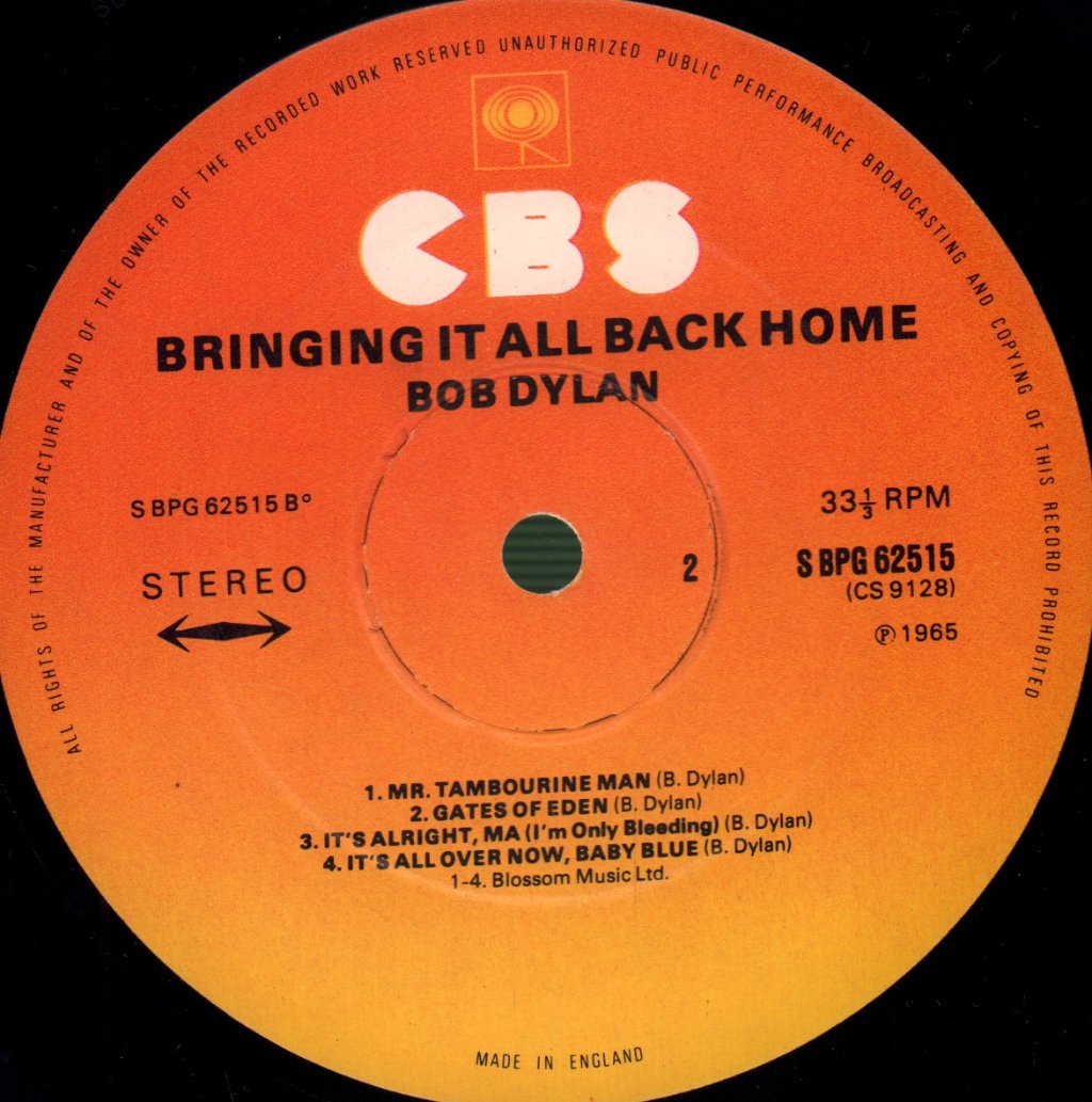 Bob Dylan - Bringing It All Back Home - Lp