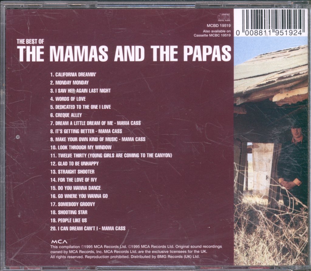 Mamas & The Papas - Best Of The Mamas And The Papas - Cd