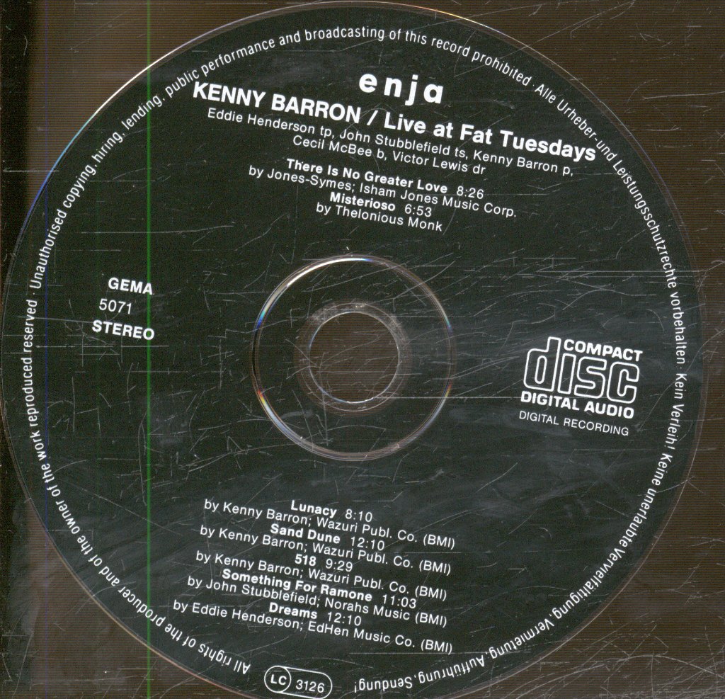 Kenny Barron - Live At Fat Tuesdays - Cd