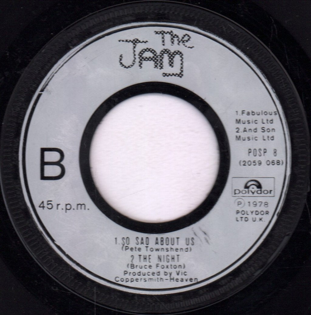 Jam - Down In The Tube Station At Midnight - 7 Inch