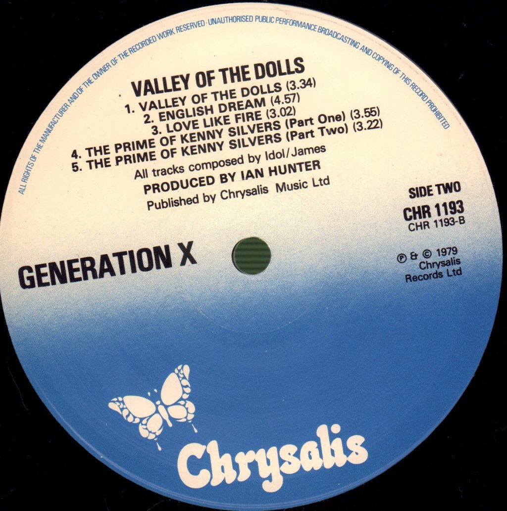 Generation X - Valley Of The Dolls - Lp
