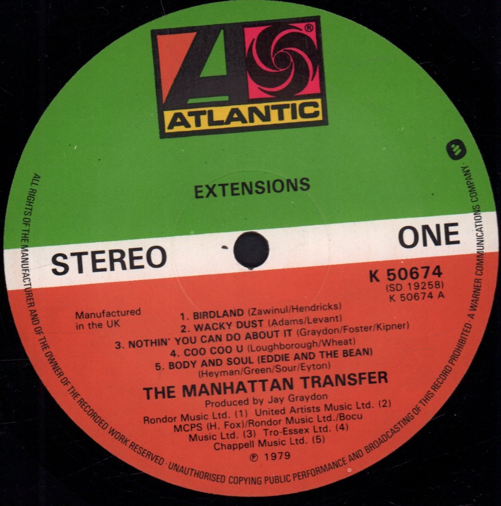 Manhattan Transfer - Extensions - Lp