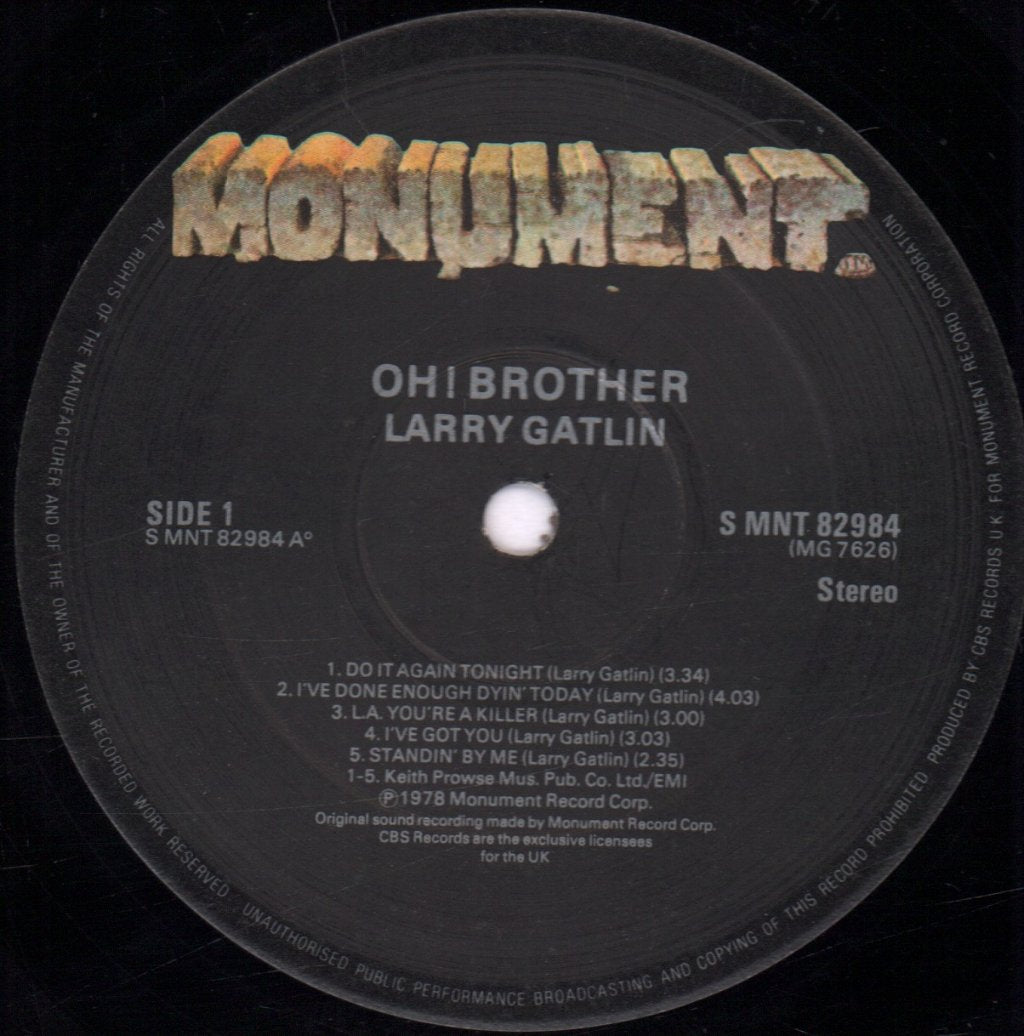 Larry Gatlin - Oh! Brother - Lp