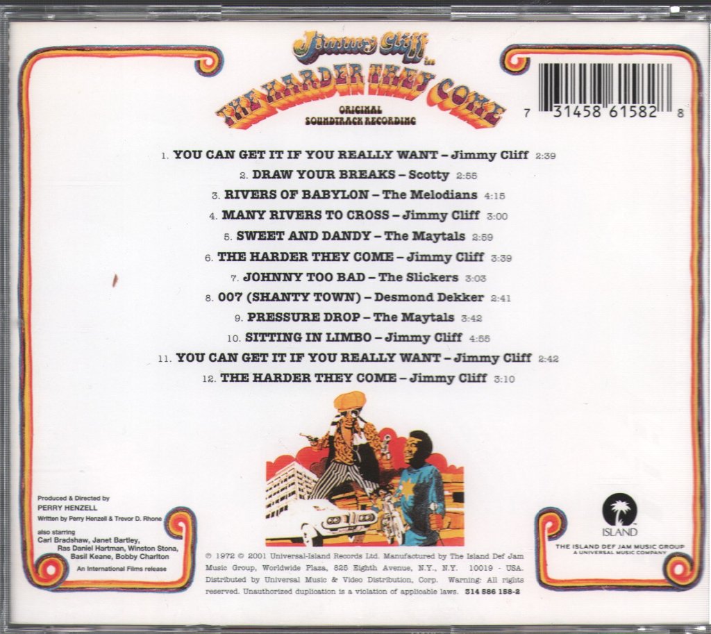 Jimmy Cliff - Harder They Come (Original Soundtrack Recording) - Cd