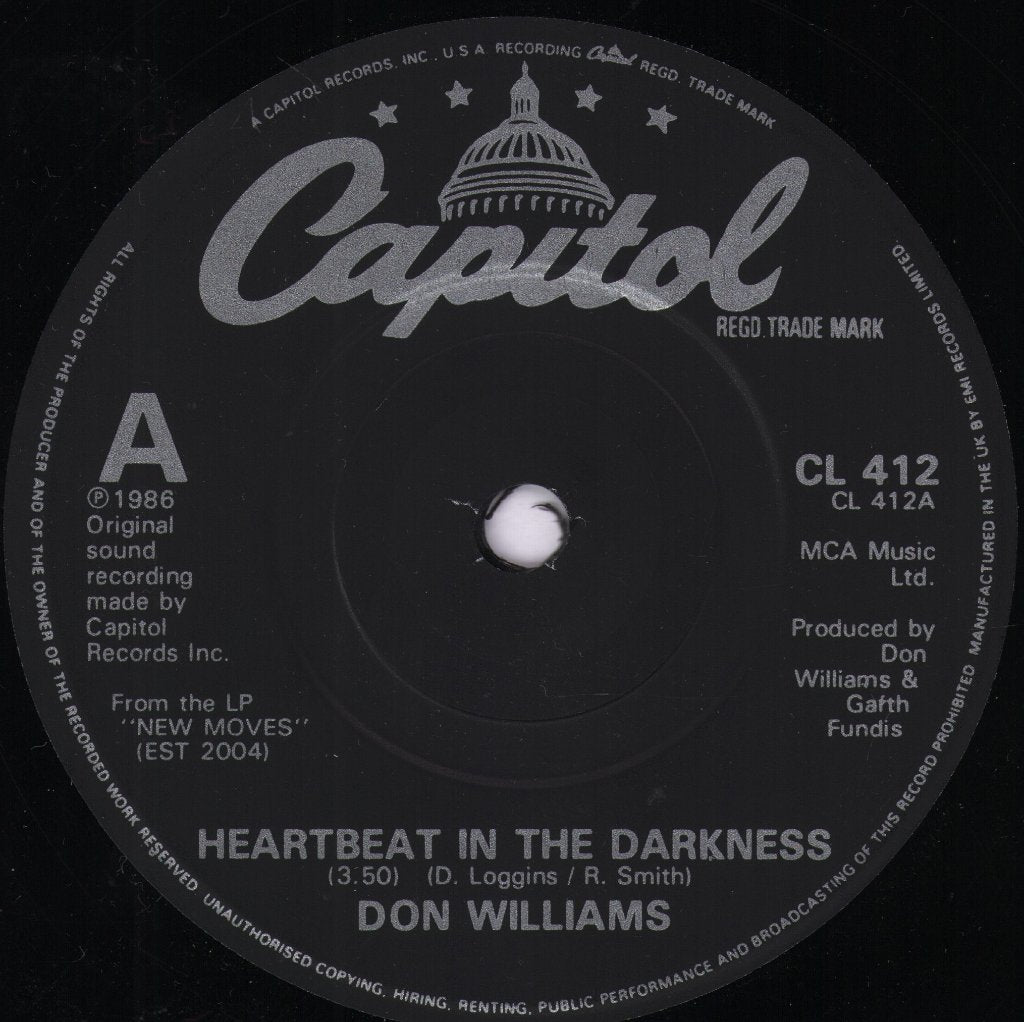 Don Williams - Heartbeat In The Darkness - 7 Inch