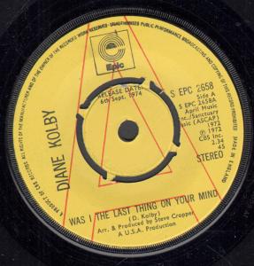 Diane Kolby - Was I The Last Thing On Your Mind - 7 Inch