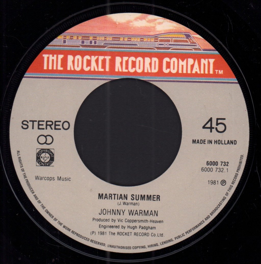 Johnny Warman - Martian Summer - 7 Inch