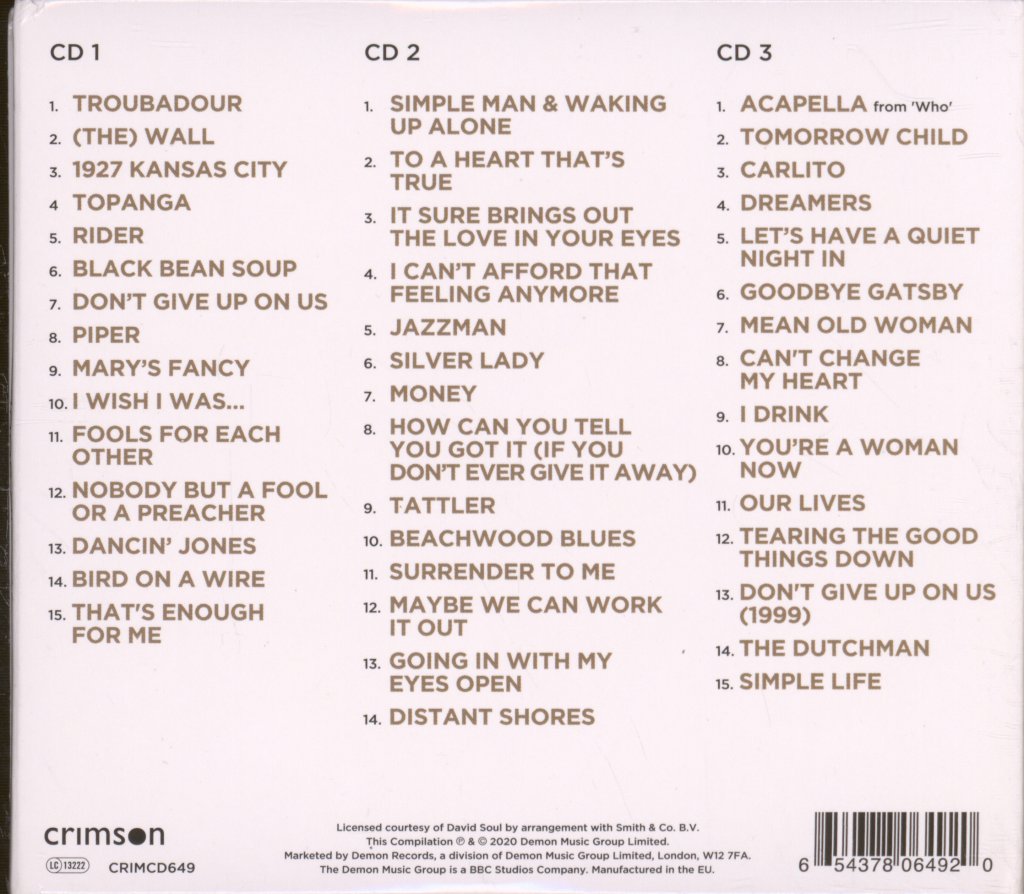 David Soul - Gold - Triple Cd